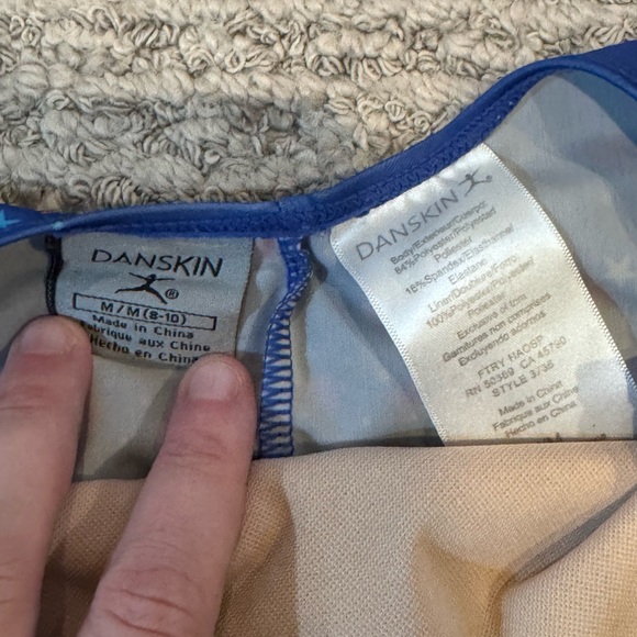 Danskin Blue leotard with star design - Picture 3 of 3